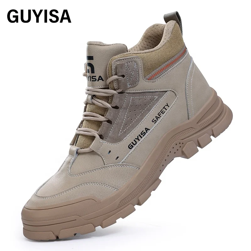 GUYISA Outdoor safety boots European standard steel toe fashion safety boots