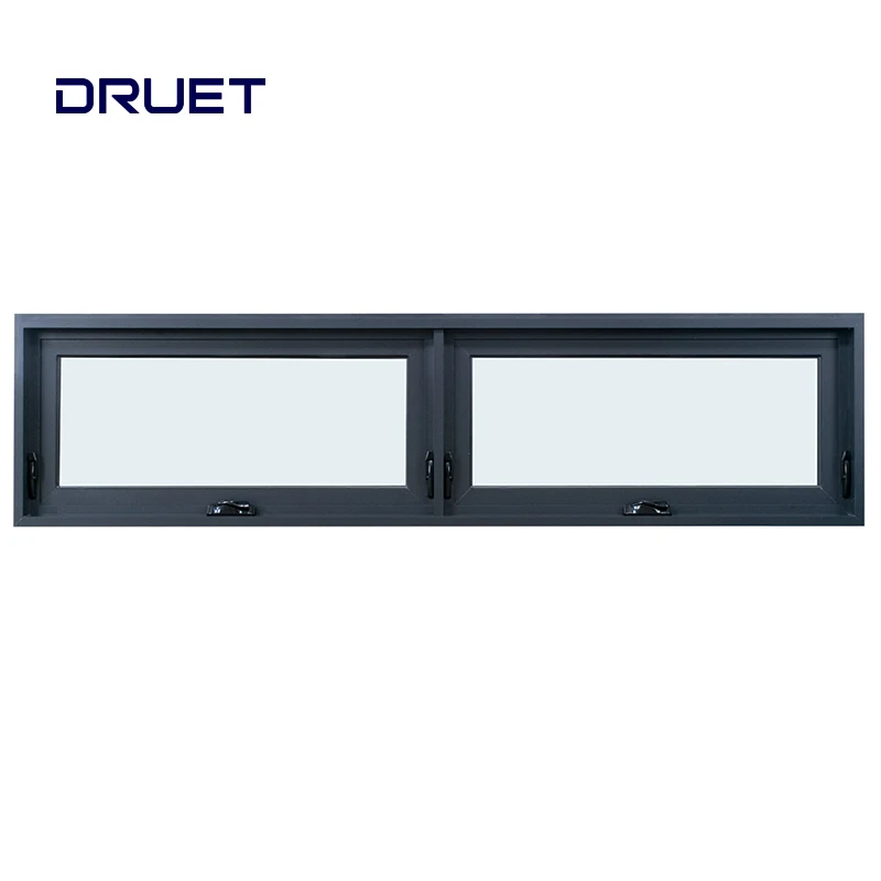 USA market hurricane impact thermally broken aluminum decorative window awning pvc awning window