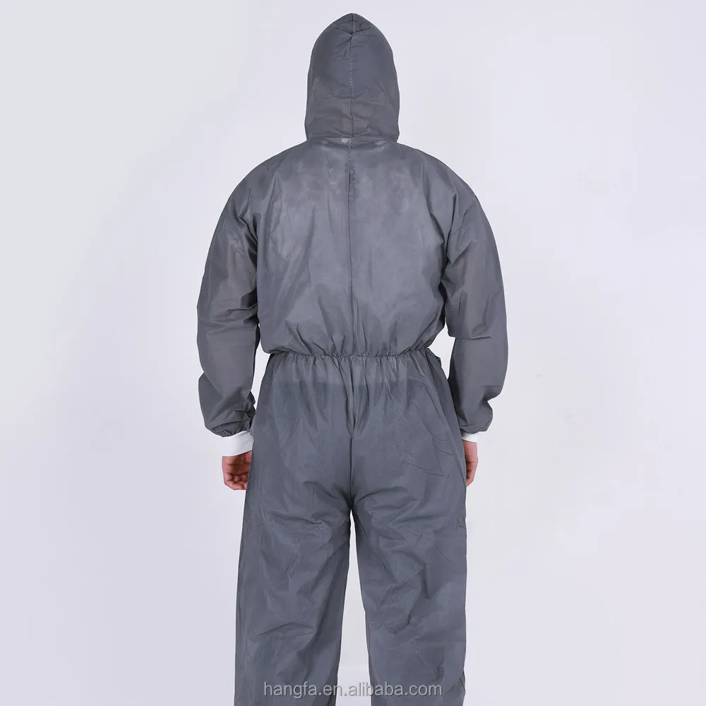 Ppe Suit Disposable Coverall Safety Clothing Type 5  Coverall Disposable Waterproof Hazmat Suit For Industrial Working Clothes