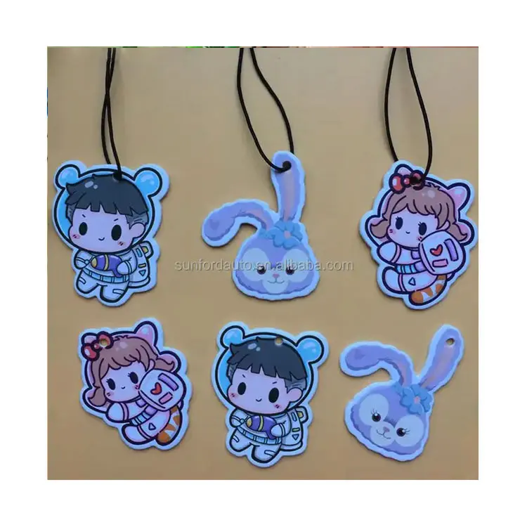 Car interior accessories custom logo promotional gift flavoring perfume hanging paper car air freshener for cars