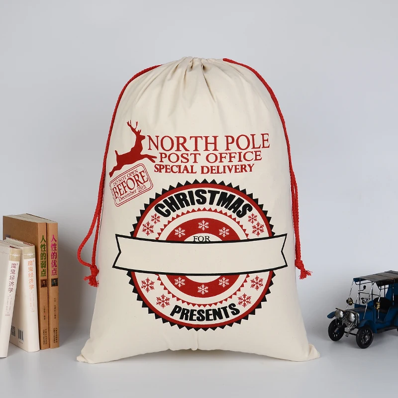 
Wholesale original cheap santa sack personalized christmas cotton bag for gift 