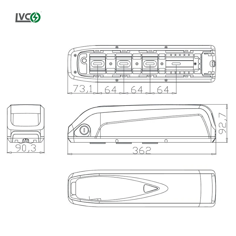 LVCO dolphin hailong 18650 13s5p electric bicycle battery for e-bike dyson hard tail e-bike replacement battery