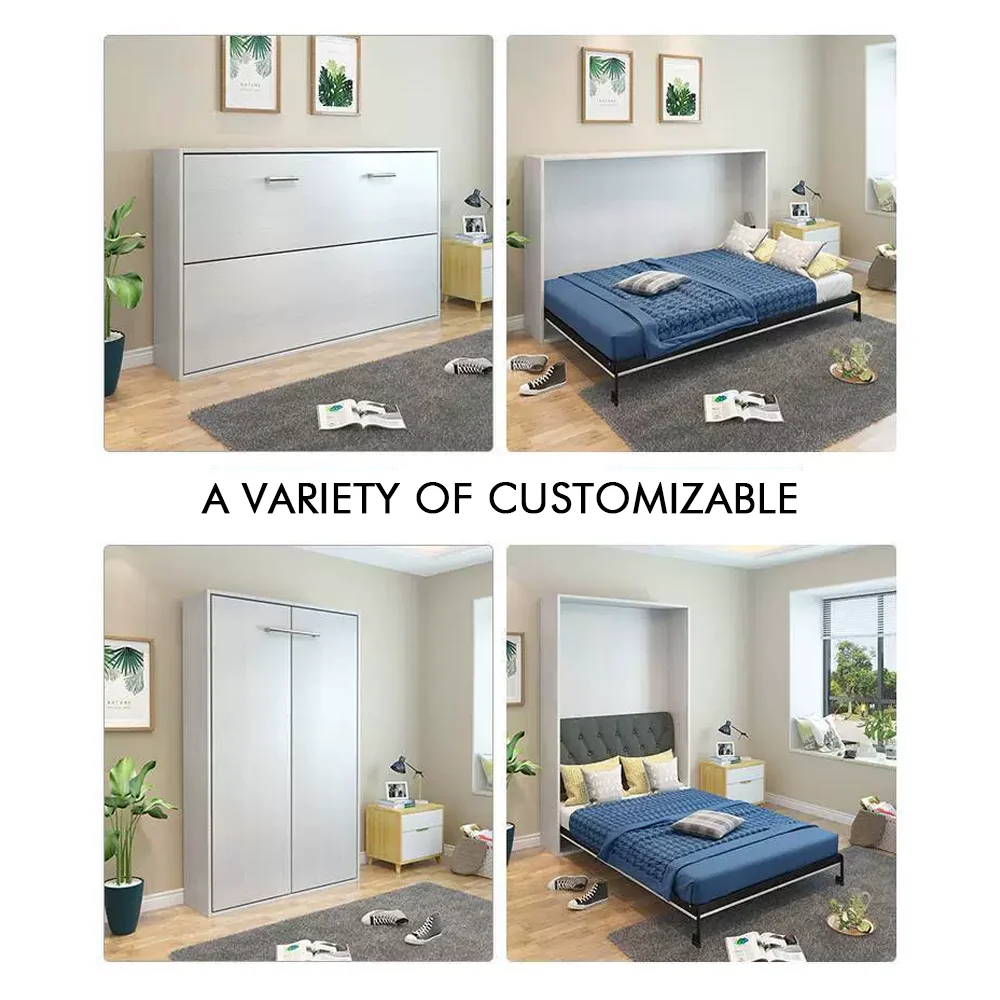 Hot Sale Space Saving Wall Furniture Set Folding Murphy Beds Mechanism Bed Box With Automatic Lift Coffee Table Wall Beds