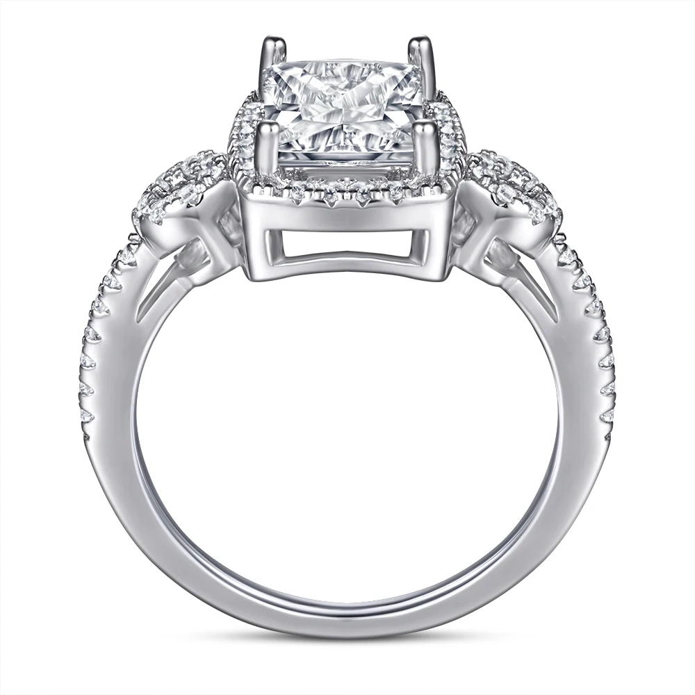 TL-072 Wholesale Price Customized 925 Sterling Silver 2 Grams Cubic Zirconia Zircon Diamonds Women Engagement Gold Plated  Rings