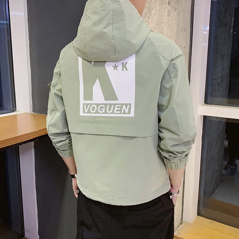 
fashion 2021 Wholesale Retro Mens Polyester Color Block Windbreaker Jacket 