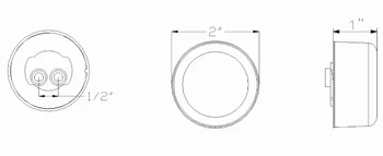 Led 2 Inches Round Side Marker and Clearance Lights Trailer