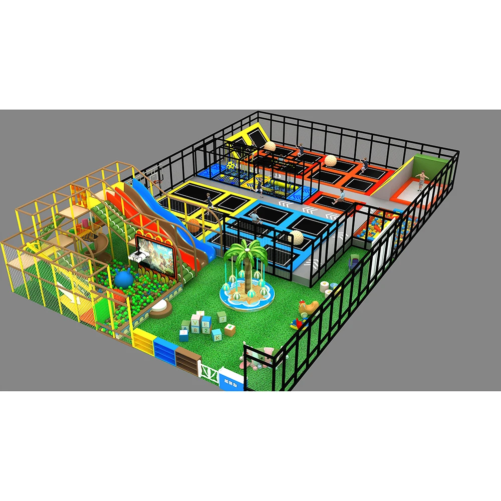 Amusement Park Children Playground Slide Trampoline Park Playground Indoor