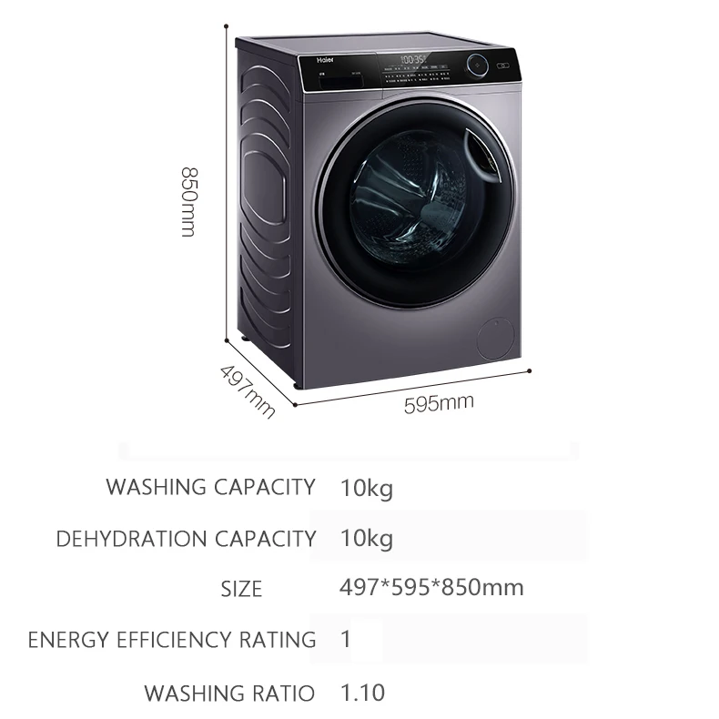 Drum washer dryer all-in-one automatic 10kg variable frequency drum large capacity home washing machine