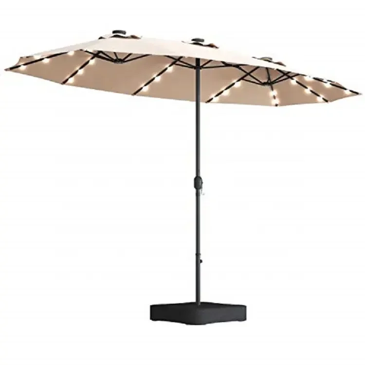 High Quality 15 ft Double Sided Large Patio Garden twin Umbrella Outdoor hanging Umbrella