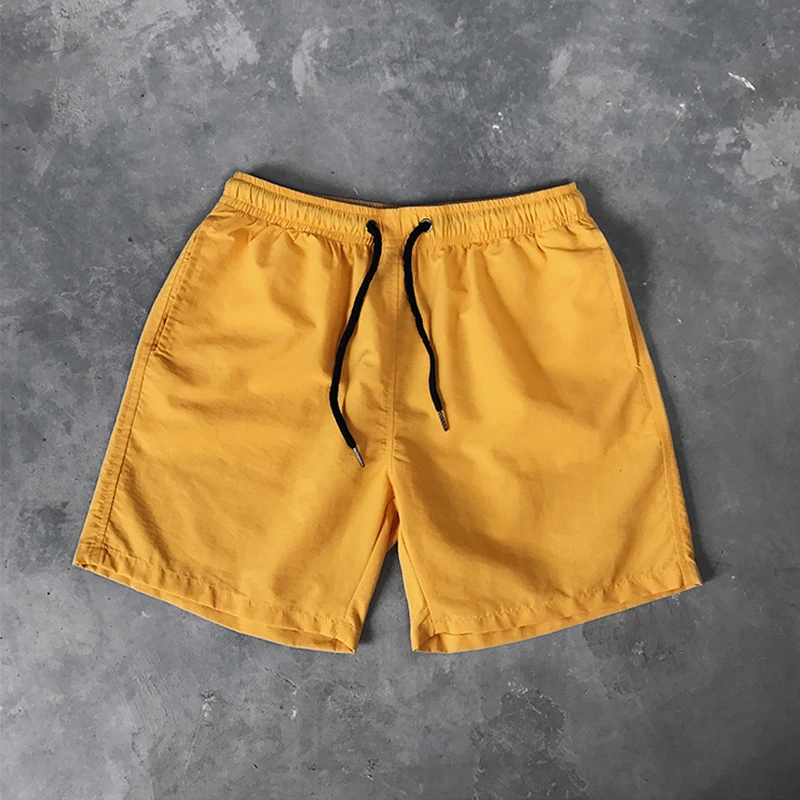 Wholesale Summer Custom Logo Print Men Summer Solid Color Beach Sports Short Pants Mens Swim Shorts