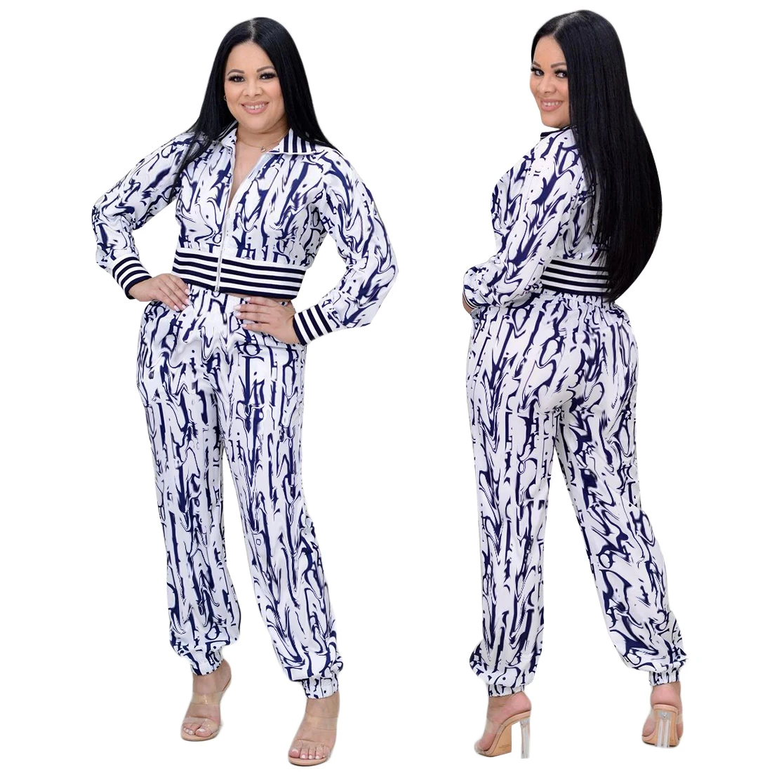 Оптовая продажа, Высококачественная Женская одежда, осень 2021, длинный рукав, большой бренд, комплект из 2 предметов, женская одежда, подробная информация, смотрите видео