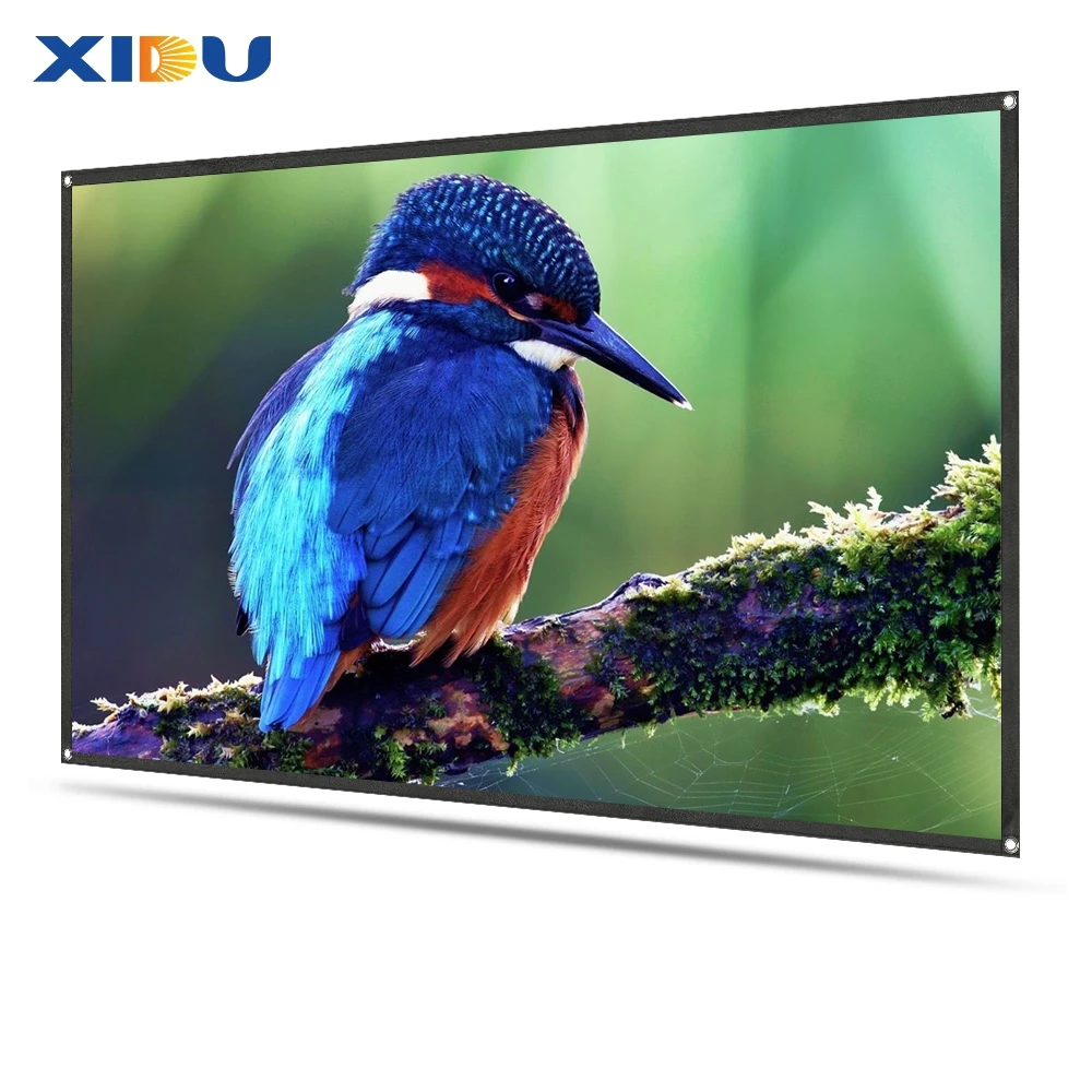 XIDU 30-200 Inch Foldable Large Outdoor Projection Screen Convenient Short Focus Double-Sided Rear Projection Bracket Screen