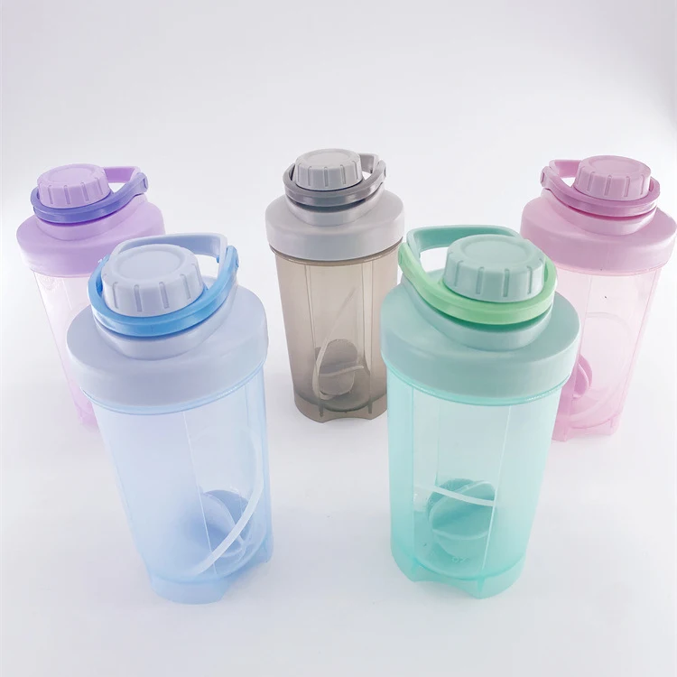 Best Selling 500ml 700ml Eco-friendly Plastic Shaker Customized Logo Protein Shaker With Protein Powder Storage Boxes