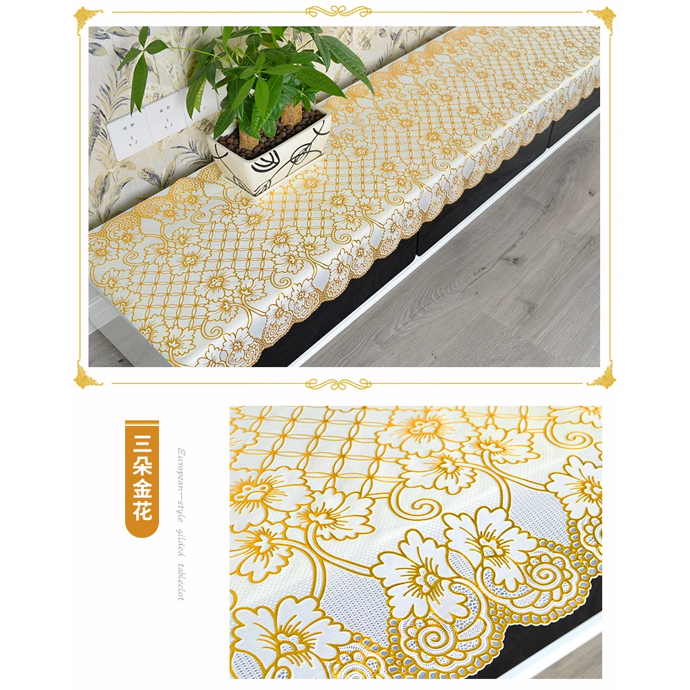 2023 hot sale Vinyl Gold/Silver doilies new color green