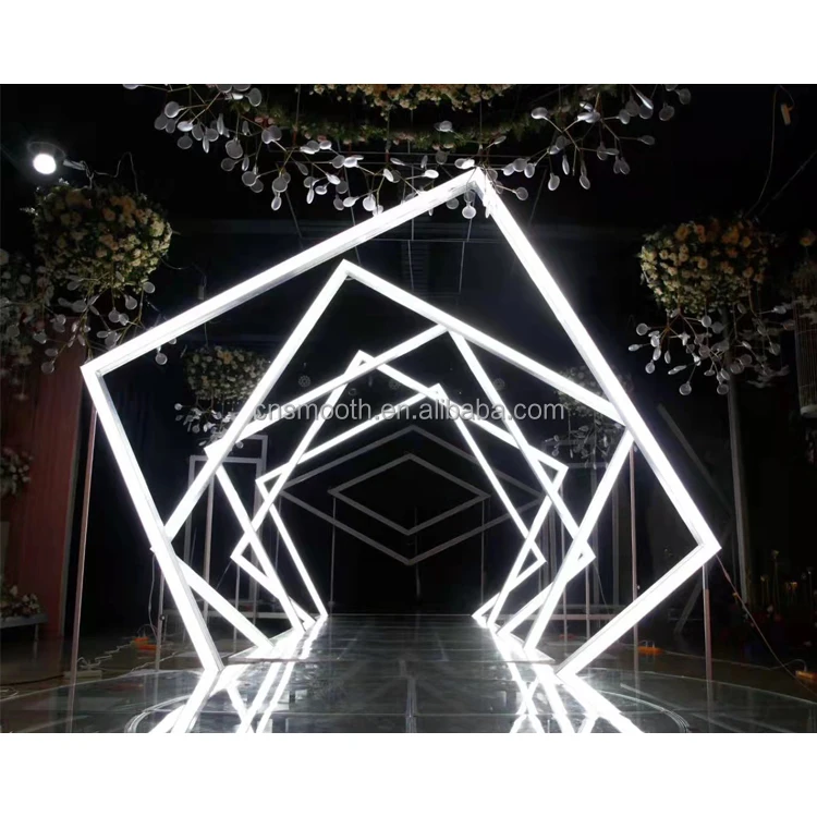 Wedding event party supplies RGB LED wedding backdrop entrance pathway decoration arch wedding tunnel