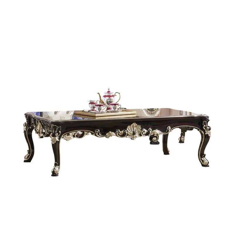Best Seller Wood Carving Coffee Table, Living Room Furniture