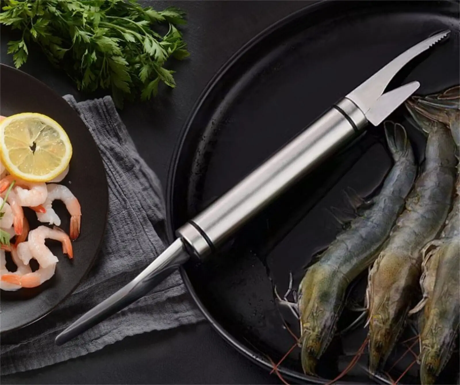5 In 1 Multifunctional Shrimp Line Fish Maw Knife Peeler Stainless Steel Scale Opener Remove Shrimp Line