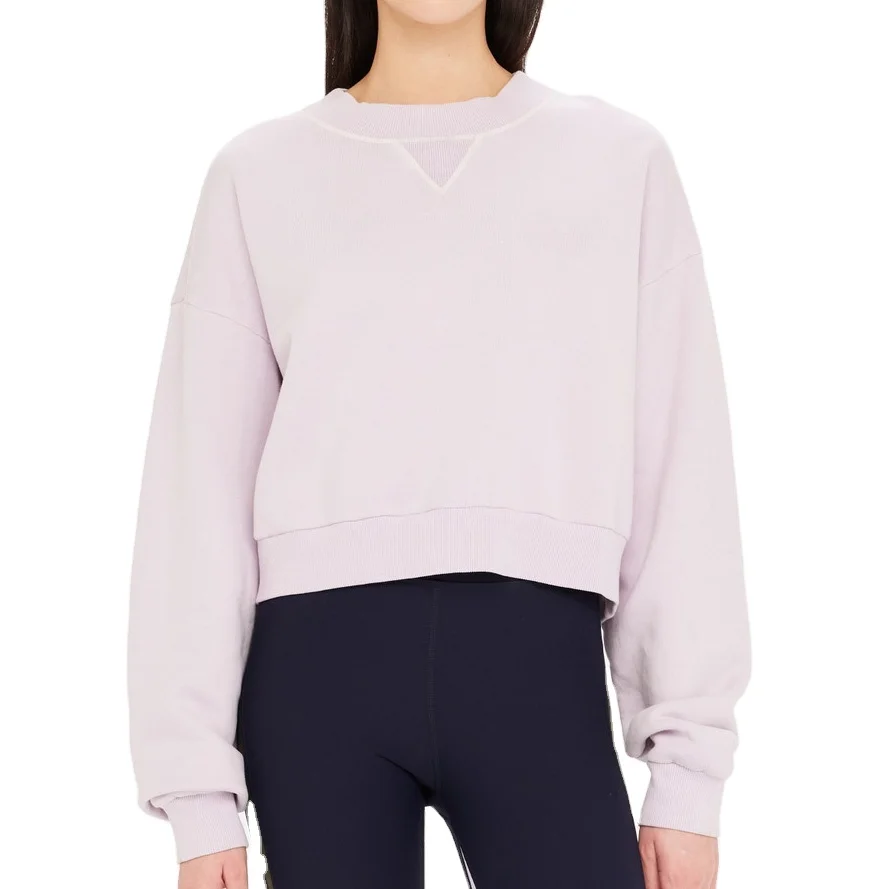 JY-1459 OEM High Quality heavy weight blanks cotton hoodies for women unisex custom crewneck sweatshirts embroidered custom logo