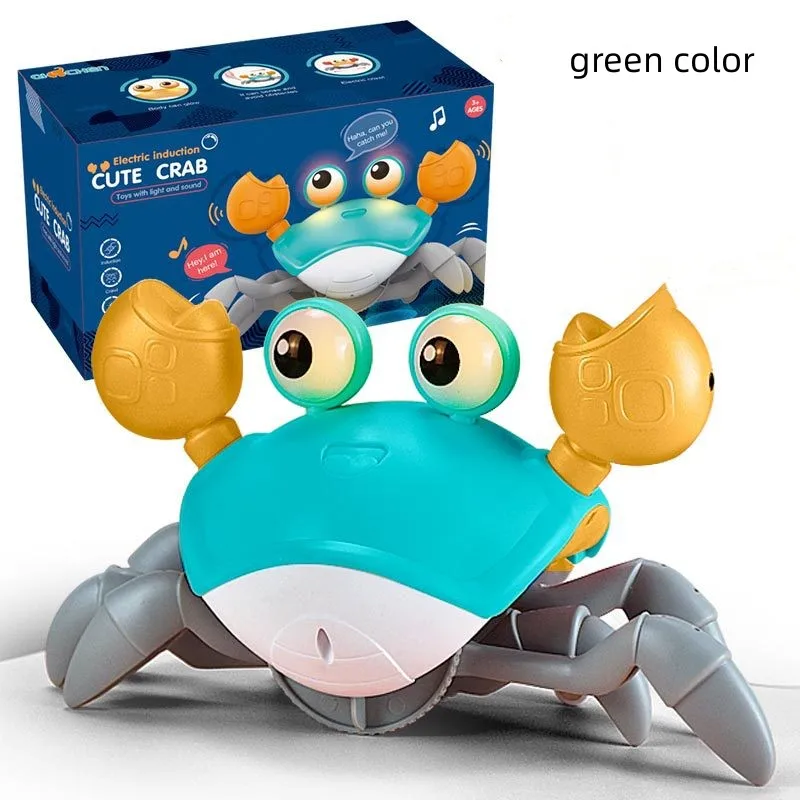 New Rechargeable Crawling Crabs Toy with Light and Music For Baby Fun Play