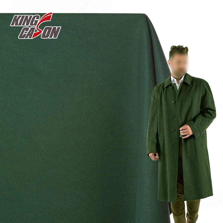 Kingcason Angora Wool Brushed Tweed By The Yard Luxury Twilled Woolen Jacquard Worsted Suiting Melton Woollen Knitted Fabric