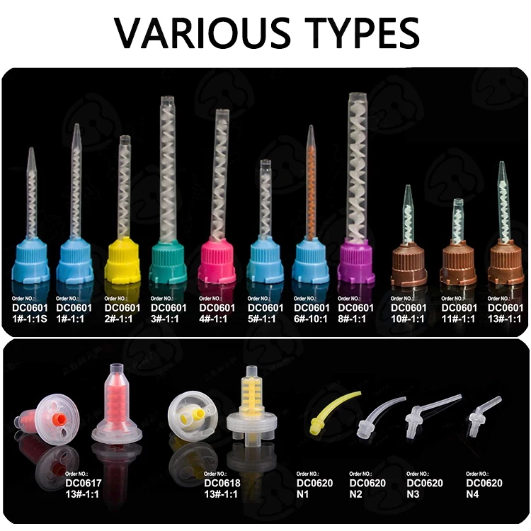 Factory Supplying Dental Static Nozzles Dental Static Mixer Dental Tips Epoxy Mixing Nozzle