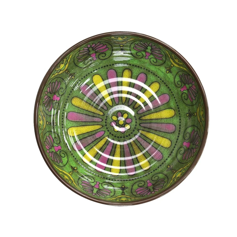 Melamine retro style unbreakable screw thread dinner set screw threaded melamine tableware diner plate set