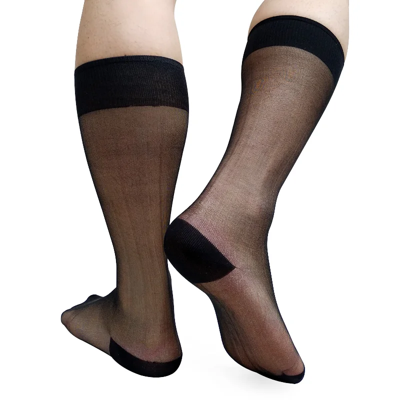 High Quality Socks Supplier Summer Business Work Dress Black Silk Sheer Thin Nylon Sheer