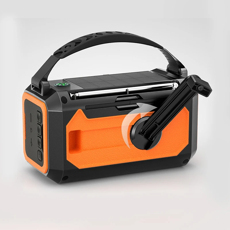 Outdoor Hand Crank Emergency Radio Solar Flashlight Multi-Function Mobile Phone Charging Power Bank Promotional Gift