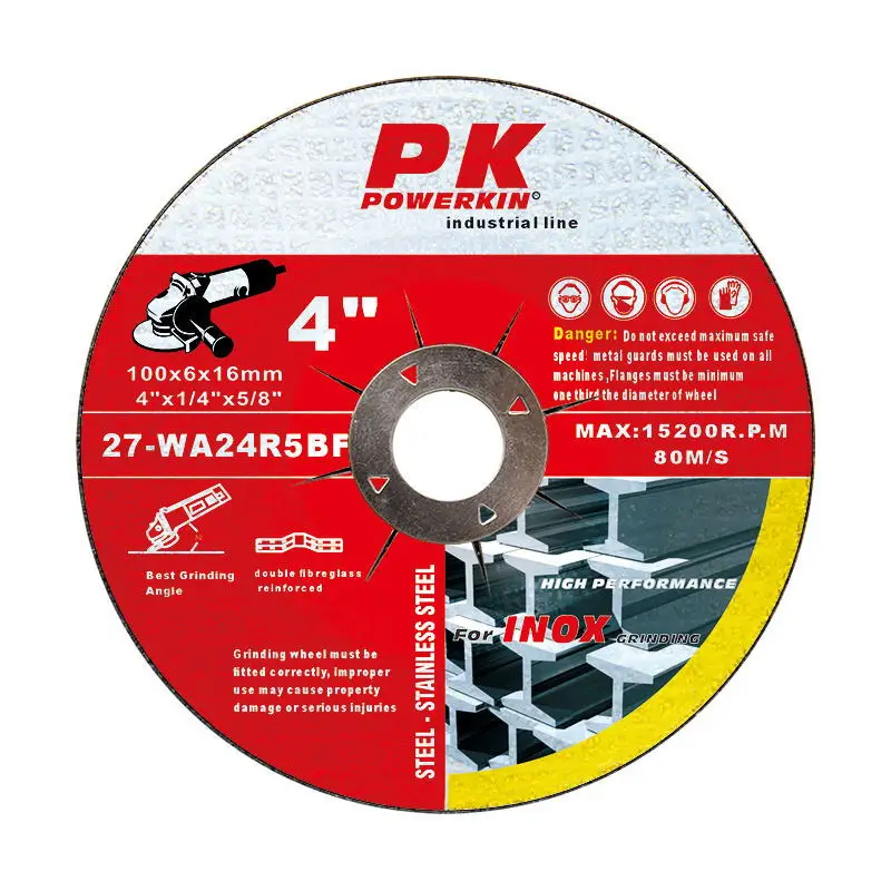 4 Inch Grinding Disc 100x6x16mm Resin Bonded Abrasive Stone Grinding Wheel For Metal