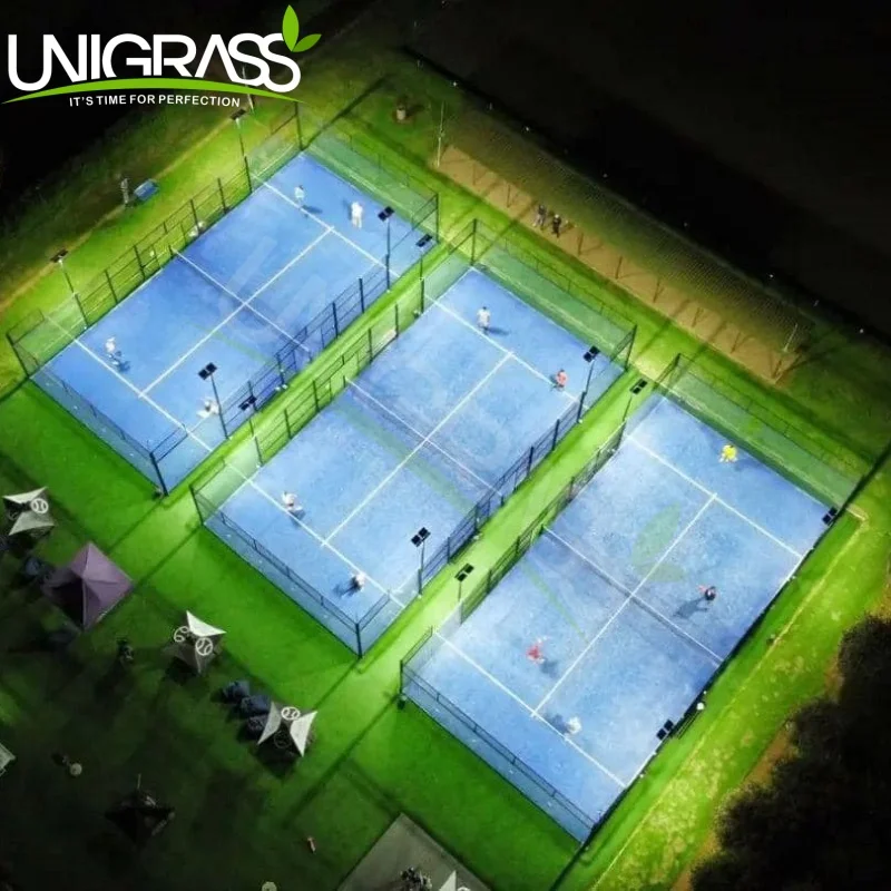 UNI Customized Manufacturer of full set Padel Tennis Court  with 100% PE material artificial grass