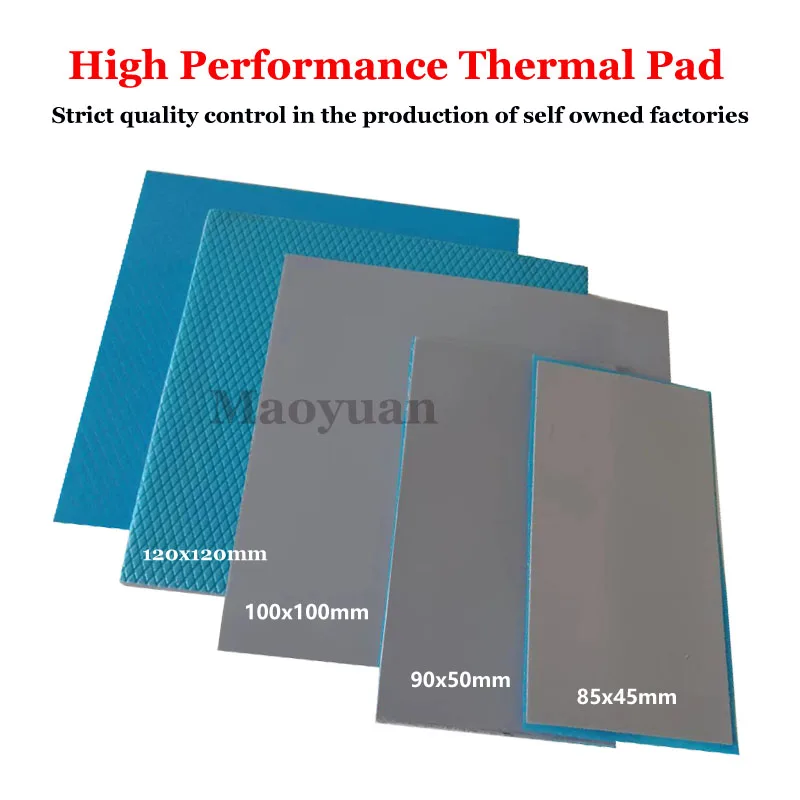 13W/mk 15W/mk thermal silicone pad Insulation Silicone Heat Electrical Cooler Material Heat Resistant Thermal Pad for GPU CPU