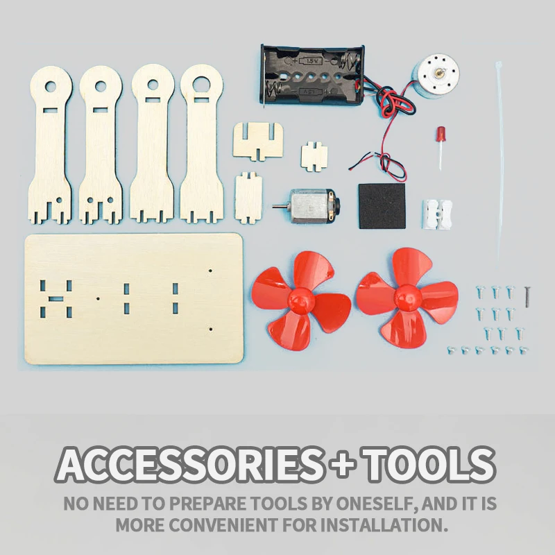 Wholesale Physics Educational Kit Diy Wooden Wind Driven Generator Model Science Stem Toys for Kids