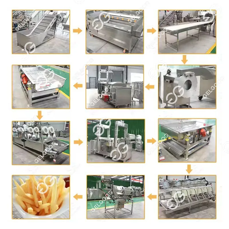 Industrial Machine To Make French Fries Processing Equipment Automatic Frozen French Fries Machines Equipment