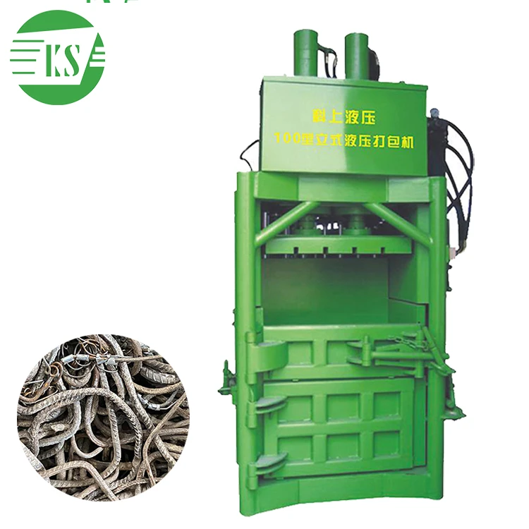 Waste Paper Baling Press Machine /vertical Hydraulic Plastic Scrap Baler Manufacturer/hydraulic Waste Plastic Bottle Press