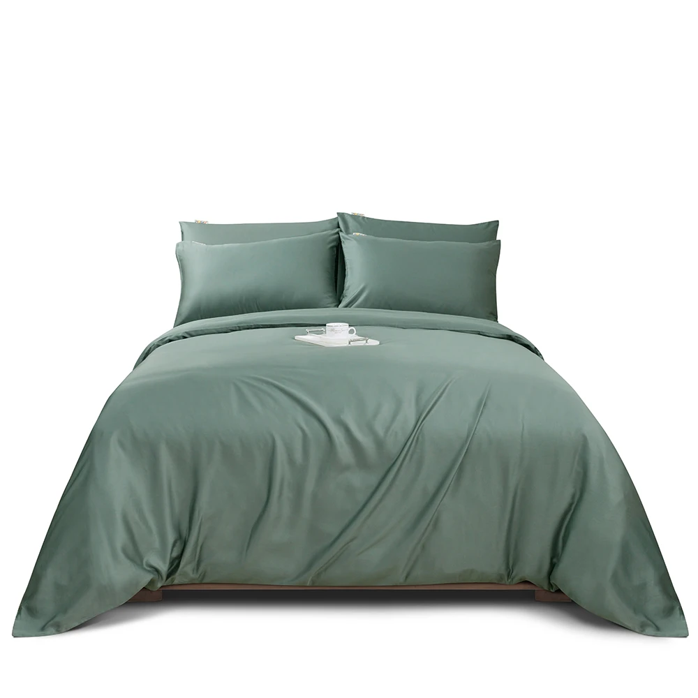 100% Eucalyptus Lyocell Plain Duvet Cover Quilts Designer Bedding Bed Cover Sheets Bedsheet Set Luxury