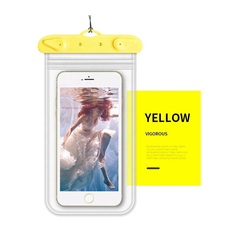 Water Sport Out Waterproof Cell Phone Case IPX8 PVC Cell Phone Pouch Dry Bag  Multifunctional Touch Screen Mobile Phone Bag