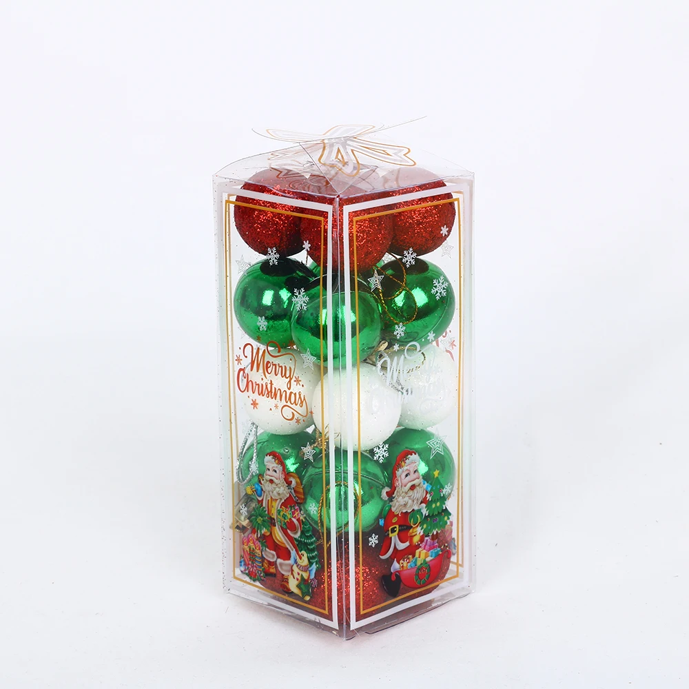 NEW 6CM Christmas decoration ball for party plastic house shape Christmas ball Bola de navidad