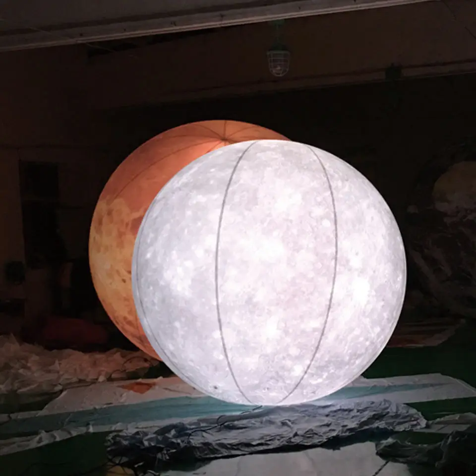 Fashionable PVC decoration with LED inside for event sale Customized size inflatable earth planet