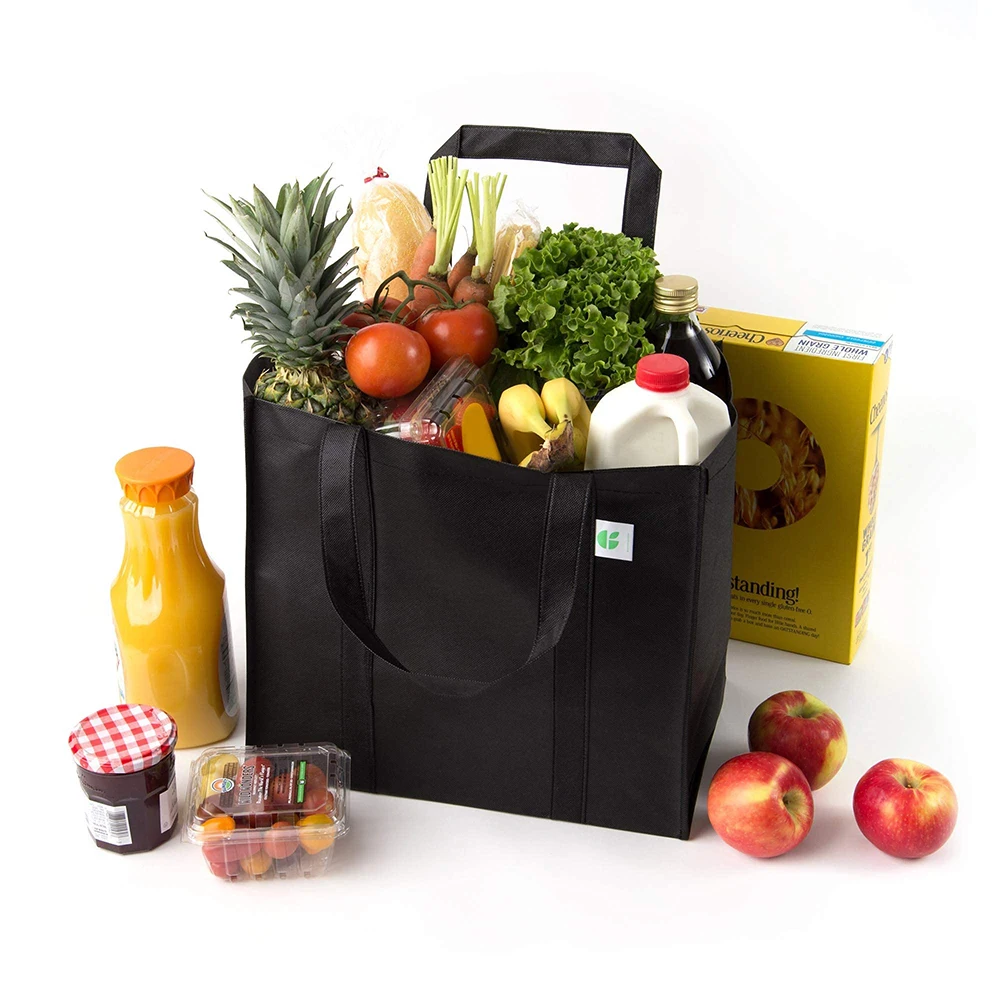BSCI factory Customised Eco-friendly RPET Non Woven Tote Bag Recycled Biodegradable RPET Shopping Bags