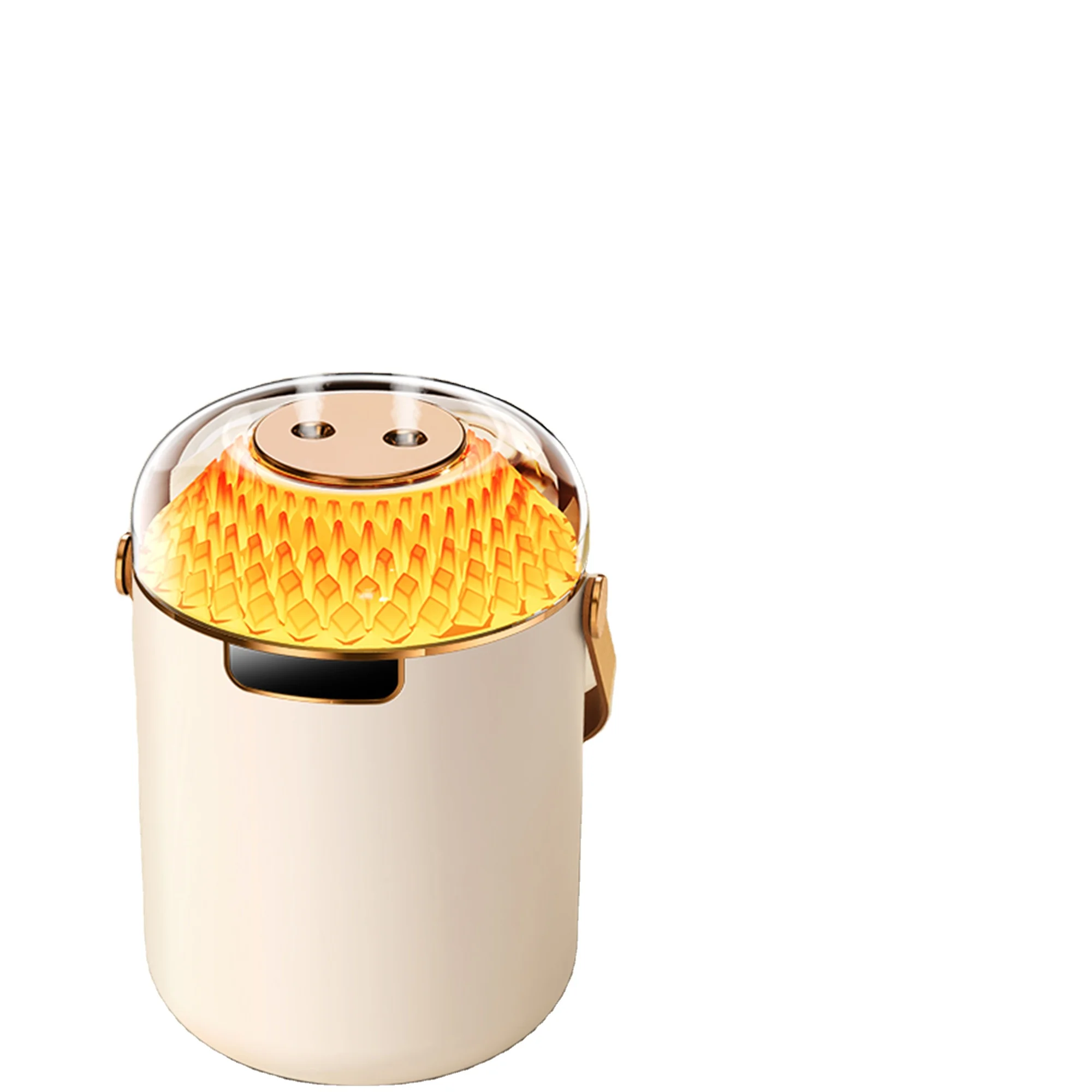 Dual sprays new home car USB rechargeable simulation flame humidifier RK-C310 360ml large capacity colorful lights humidifier