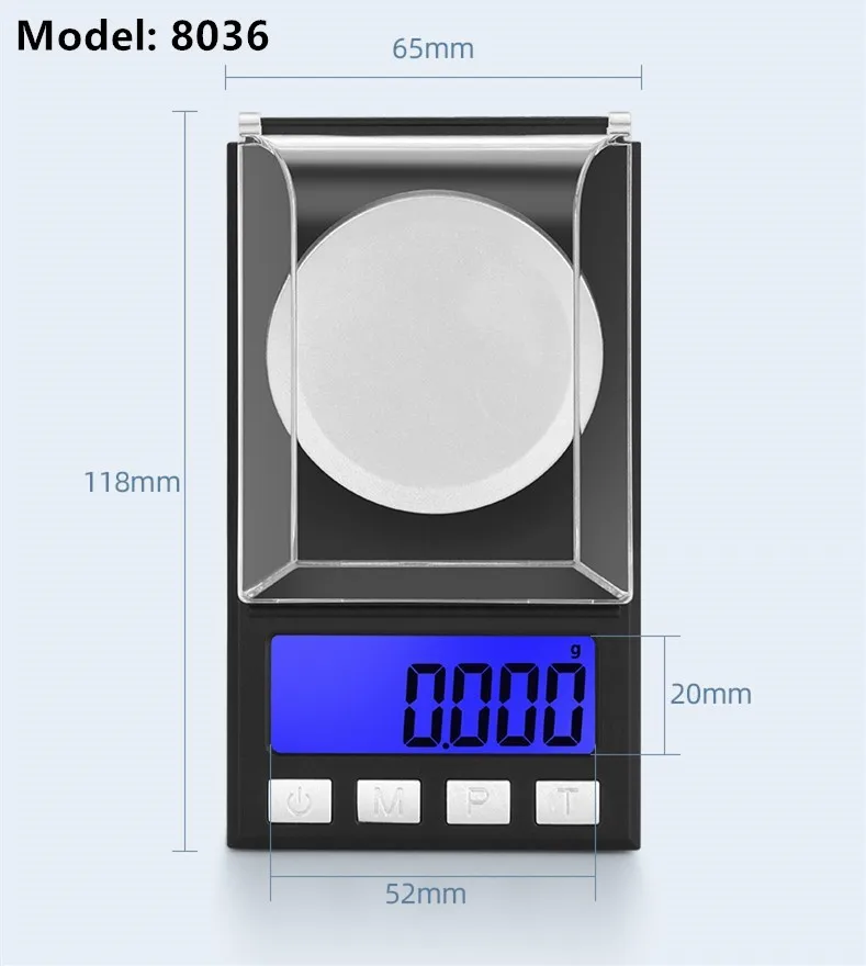 0.001g Digital Pocket Weight Scale Mini Pocket Digital Diamond Scale G Ct Dwt Oz Units Jewelry Scale Rectangle Battery Powered