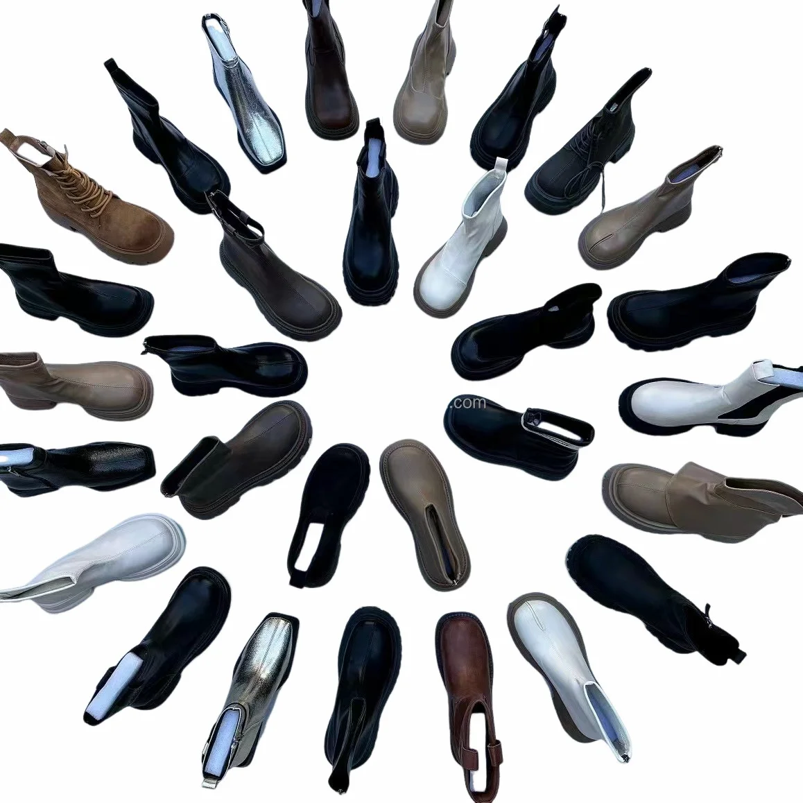 Back Zipper Thick Bottom Boots For Women 2023 Fall/winter Slim Knight Boots Thick Heel Chelsea Short Boots