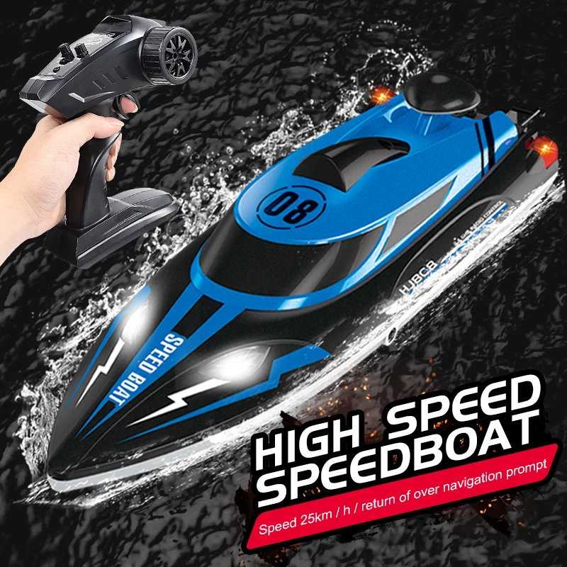 Hot Sell RC Boat HJ808 22KM/H Speedboat Athletic Navigation Self-turning Electric Racing Boat