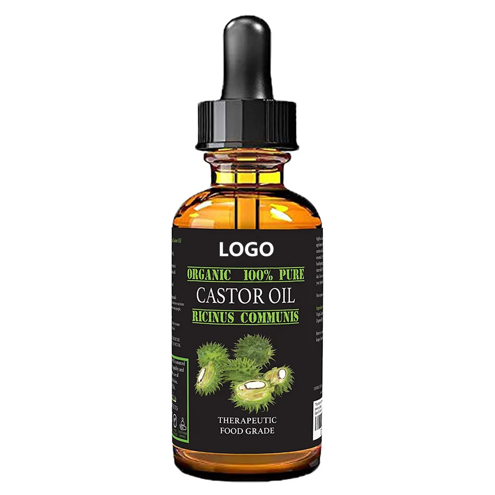 Private label Castor Oil Cold Pressed Natural Skin Moisturizer  Anti Aging Organic 100% Pure Castor Oil