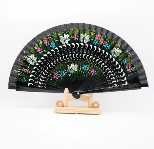 Arts Crafts Supplier Classical Folding Fan Spanish Wood Fan