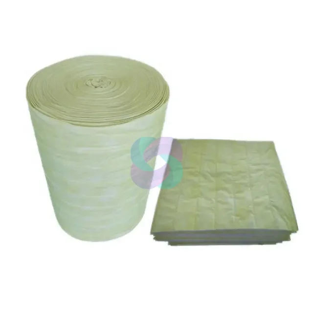 Non Woven Fabric Synthetic Fiber Pocket Bag Air Filter Media Roll Industries air Filters