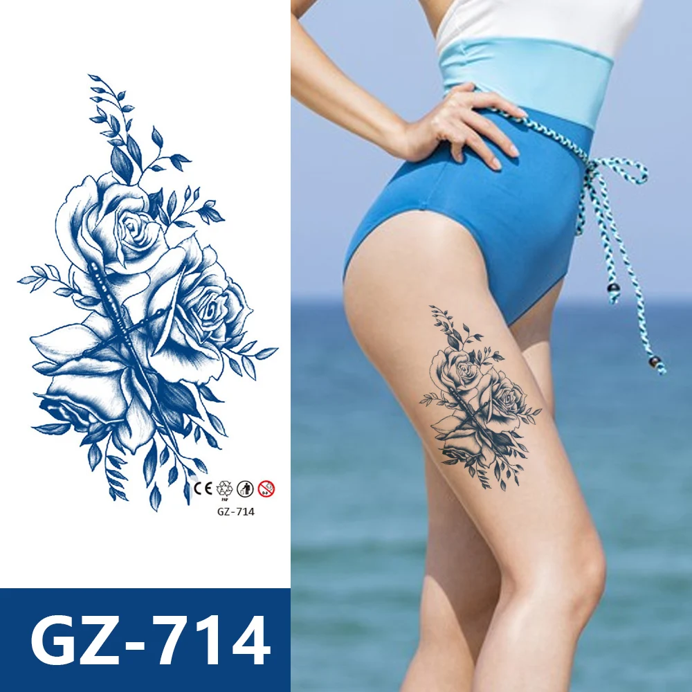 Последние 2 недели 100% безопасный боди-арт реалистичный перенос воды Полупостоянный временный сок татуировки