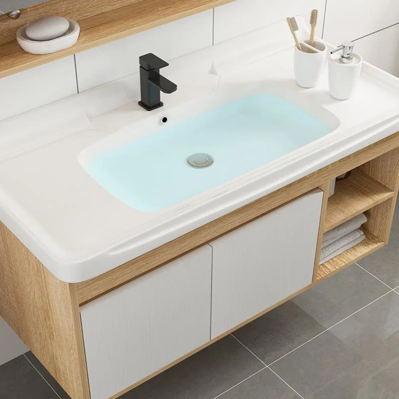 Bathroom Cabinet Furniture with Mirror Wooden