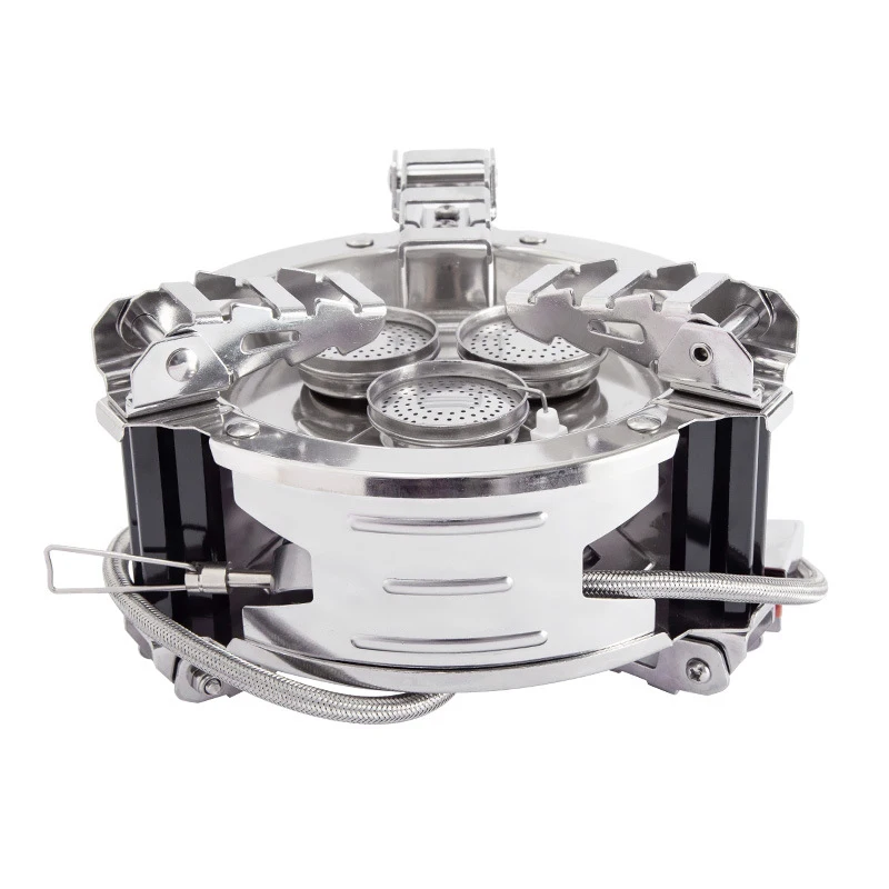 Portable Three-Burner Stove High Quality Easy to Carry for Adults for Outdoor Activities with Gas Butane Propane