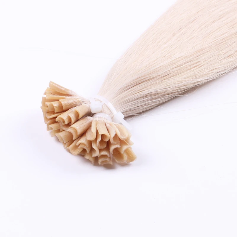 Factory Wholesale U Tip Hair Extension Double Drawn Virgin Raw 100% Russian Human Hair Prebonded Keratin Nail Hair Extension